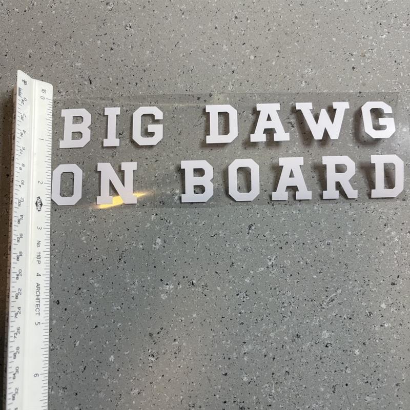 Big Dawg On Board Giant Breed Big Dog Bumper Sticker