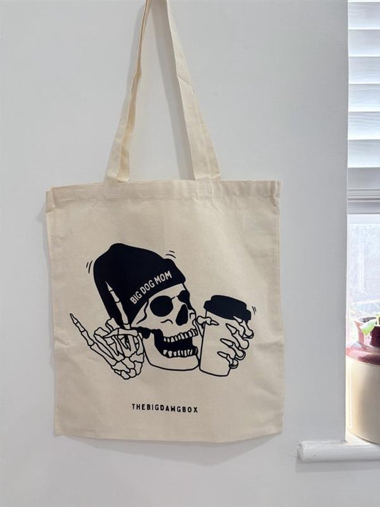 Big Dog Mom Skull | Big Dog Canvas Tote Bag