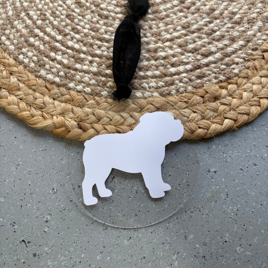 Bulldog Custom Giant Breed Christmas Ornament Acrylic Gift