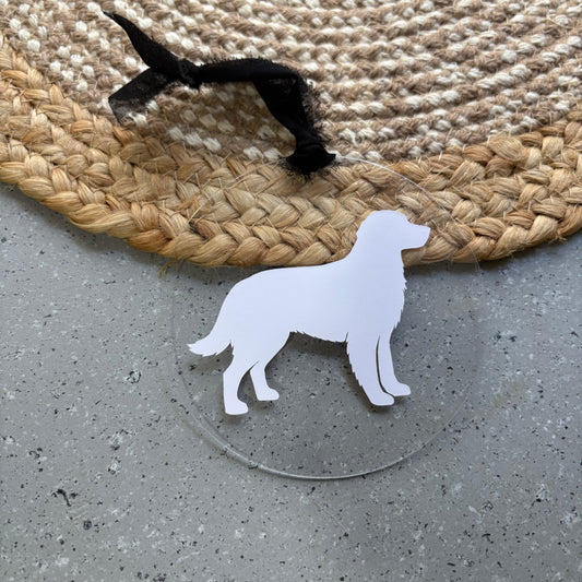 Golden Retriever Custom Giant Breed Christmas Ornament Acrylic Gift