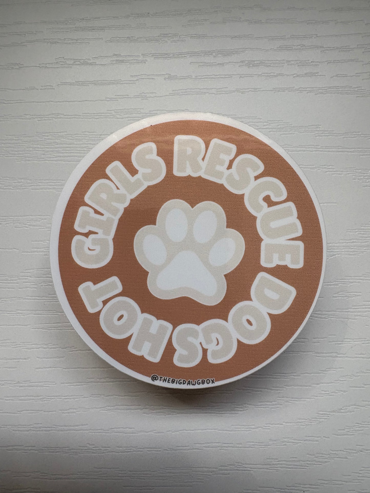 Hot Girls Rescue Dogs Pink Sticker