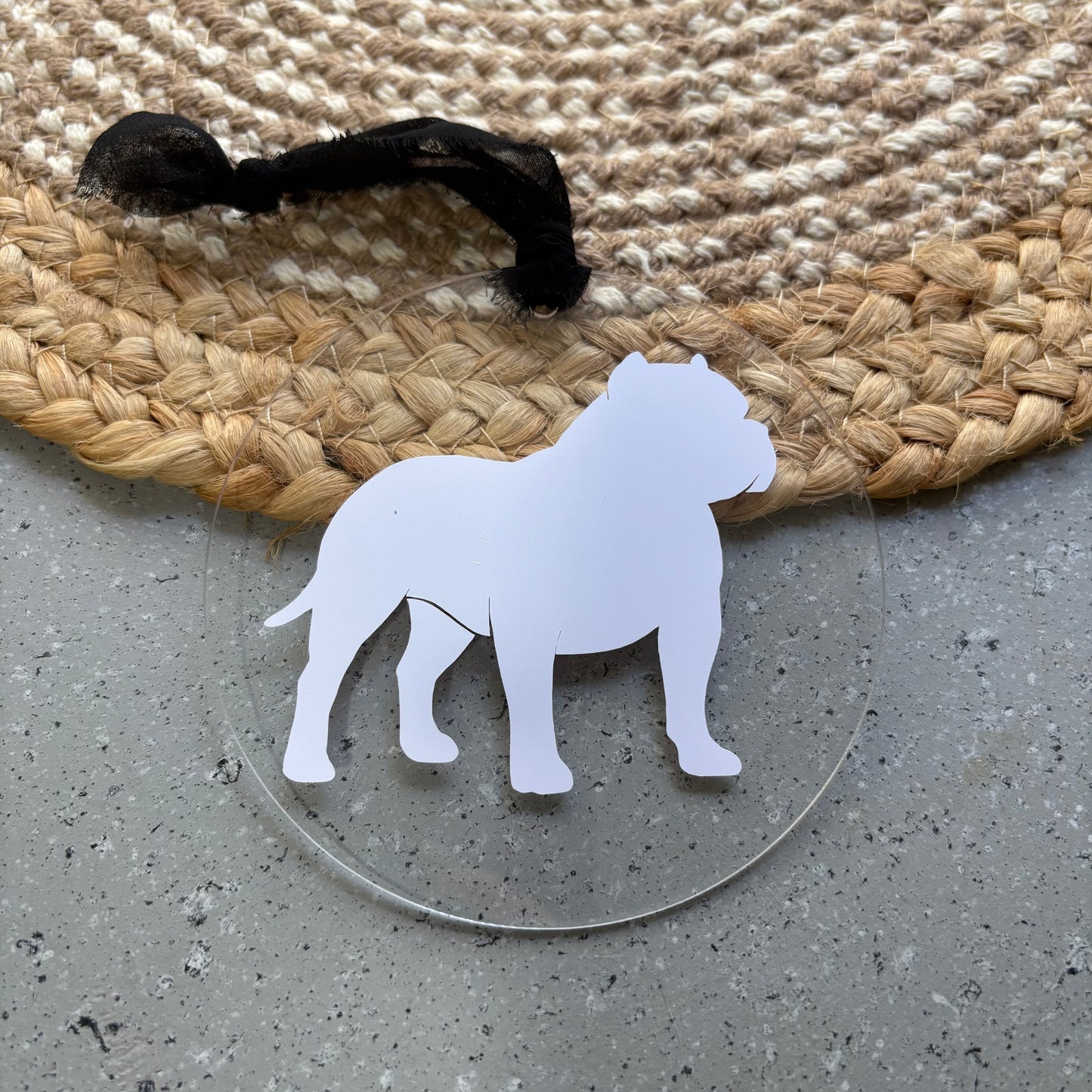 XL American Bully Custom Giant Breed Christmas Ornament Acrylic Gift