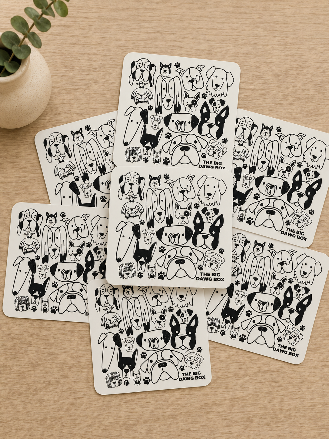 All the Dogs Stickers | Black and White Dog Mom Stickers | Cute Pet Lover Vinyl Stickers | Laptop and Water Bottle Decals