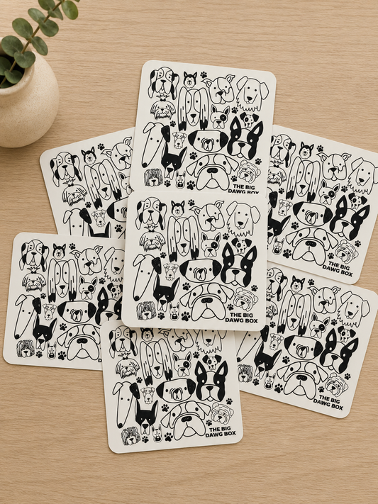 All the Dogs Stickers | Black and White Dog Mom Stickers | Cute Pet Lover Vinyl Stickers | Laptop and Water Bottle Decals
