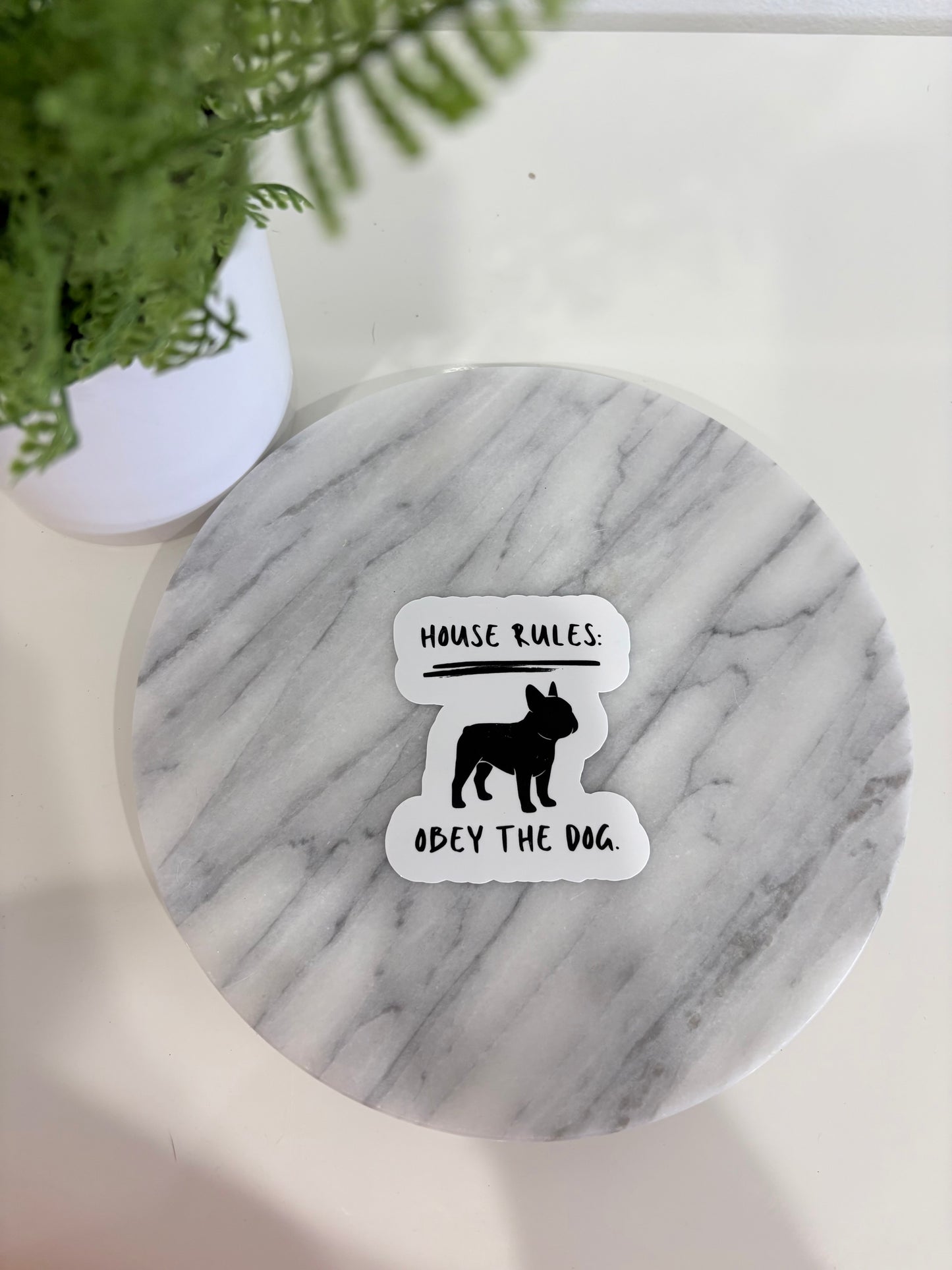 House Rules Dog Breed Specific Minimalistic Stickers