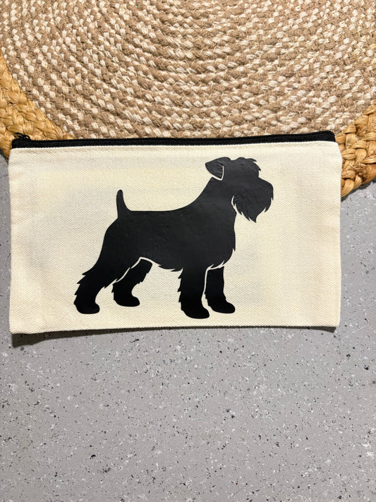 Mini Miniature Schnauzer Custom Cosmetic Travel Bag Gift for Dog Lovers