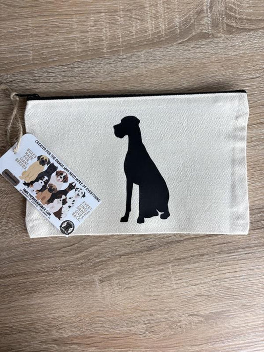 Great Dane Custom Giant Breed Cosmetic Travel Bag Gift for Big Dog Lovers