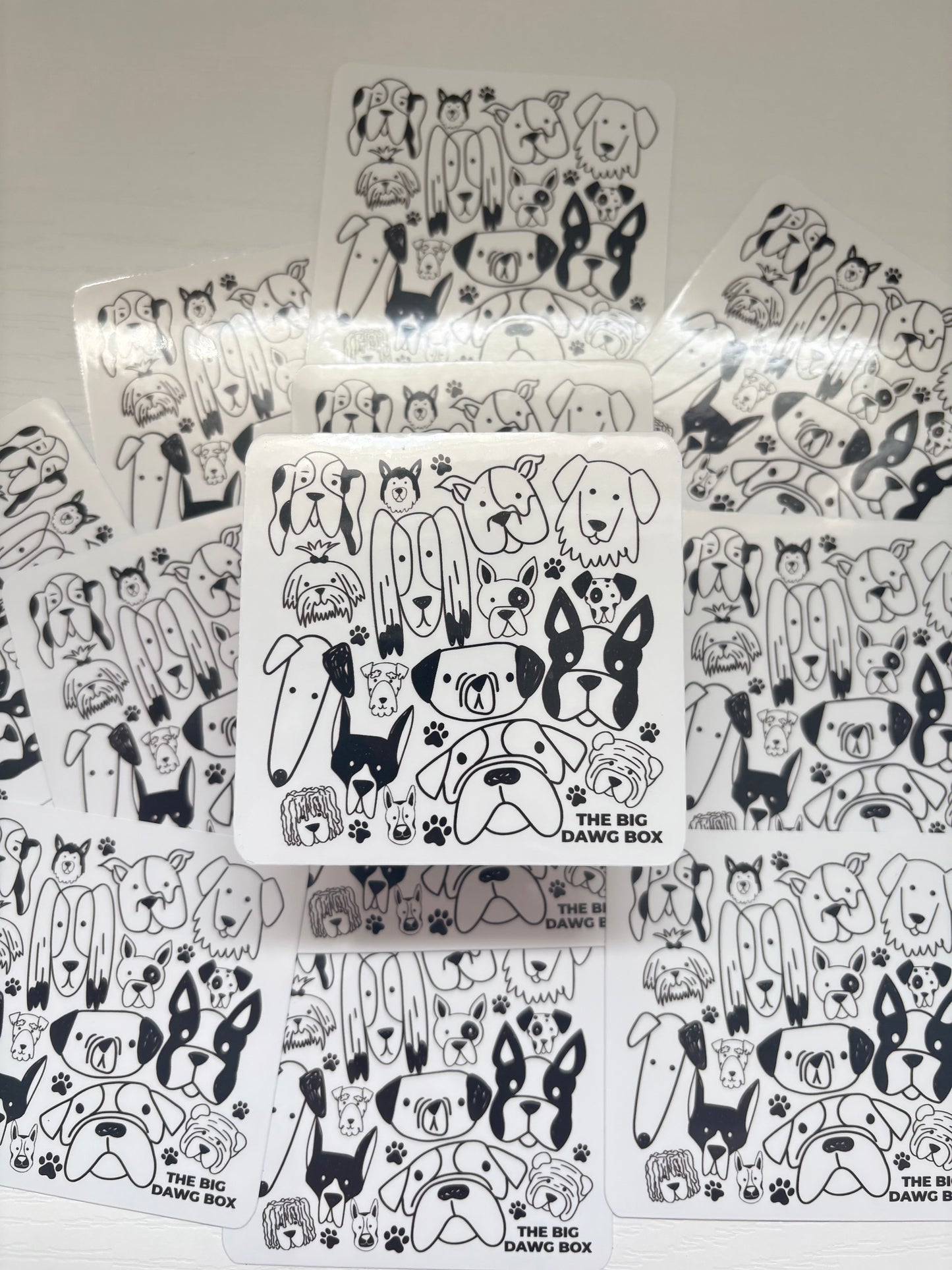 All the Dogs Stickers | Black and White Dog Mom Stickers | Cute Pet Lover Vinyl Stickers | Laptop and Water Bottle Decals