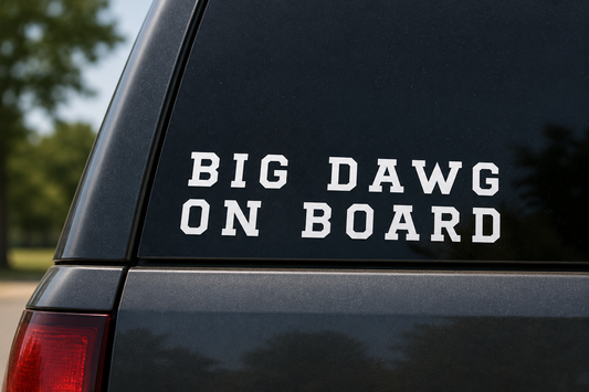 Big Dawg On Board Giant Breed Big Dog Bumper Sticker