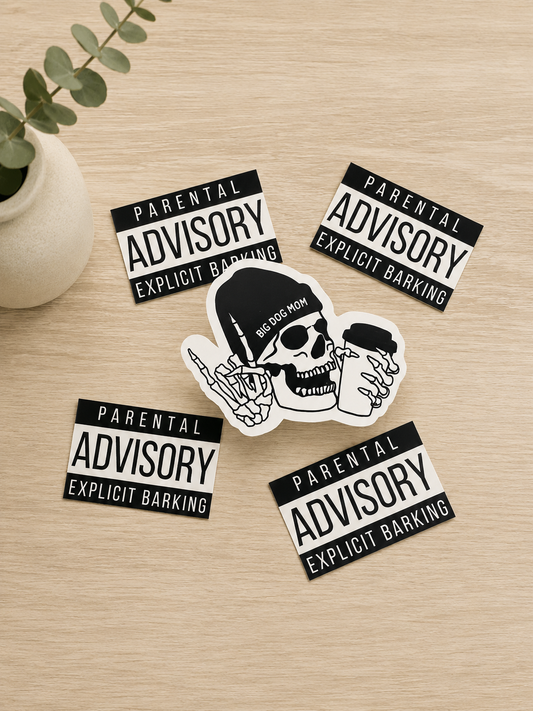 Big Dog Mom Skull Sticker