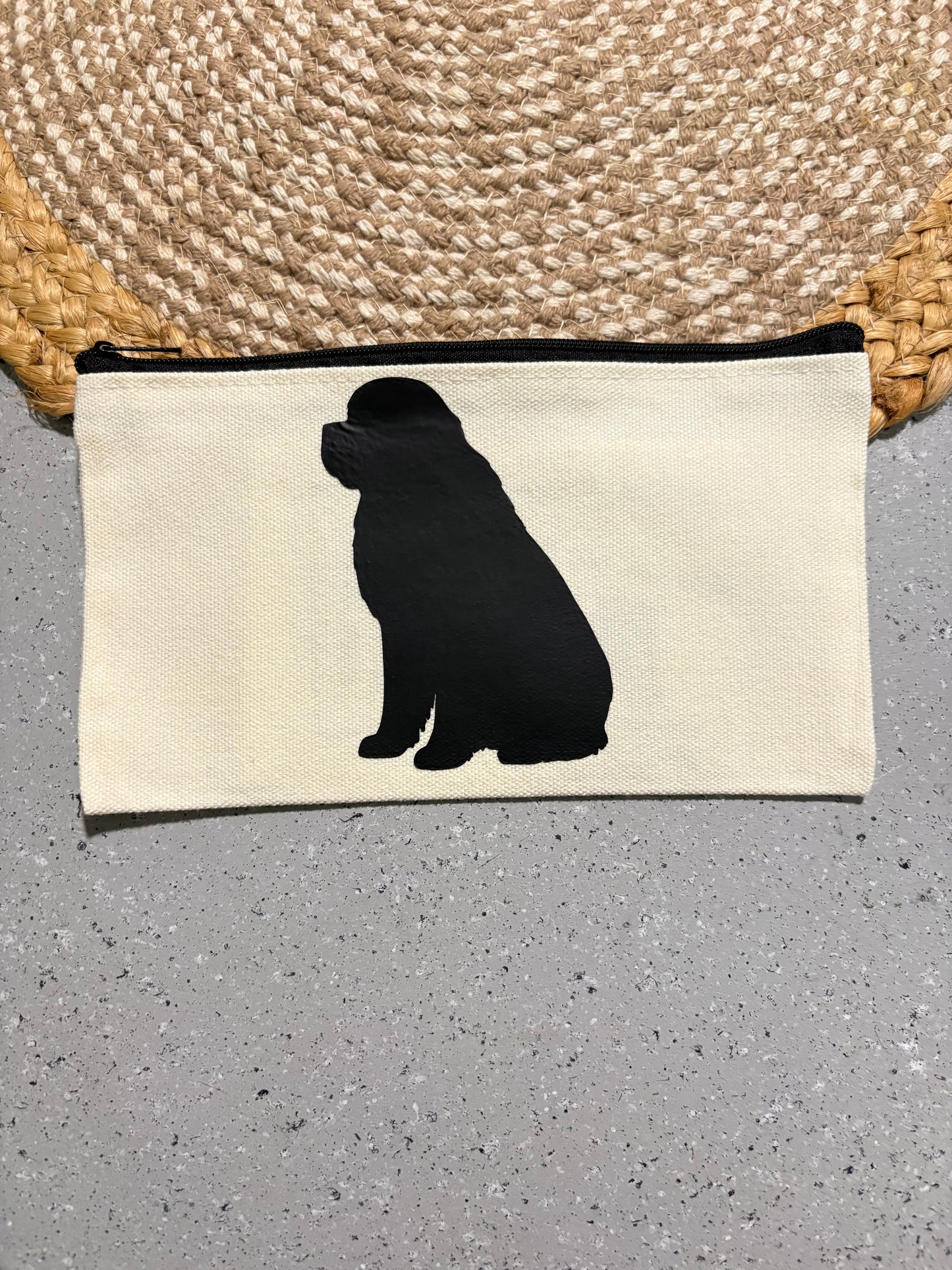 Newfie Newfoundland Giant Breed Cosmetic Travel Bag Gift for Big Dog Lovers