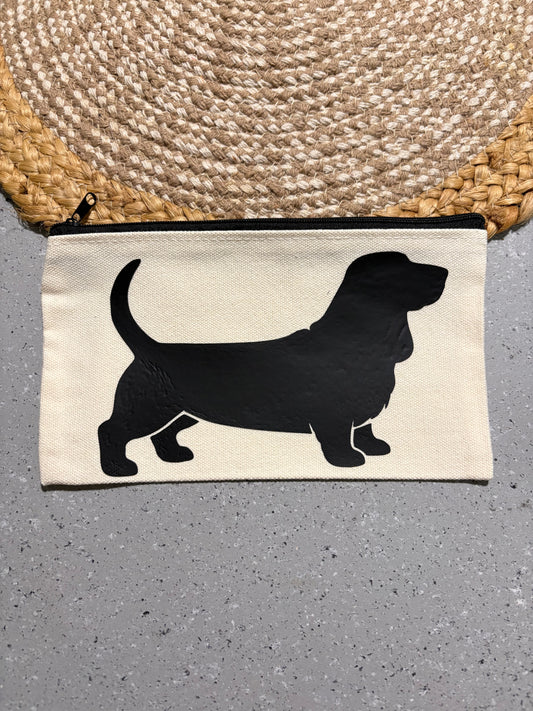 Basset Hound Giant Breed Cosmetic Travel Bag Gift for Big Dog Lovers