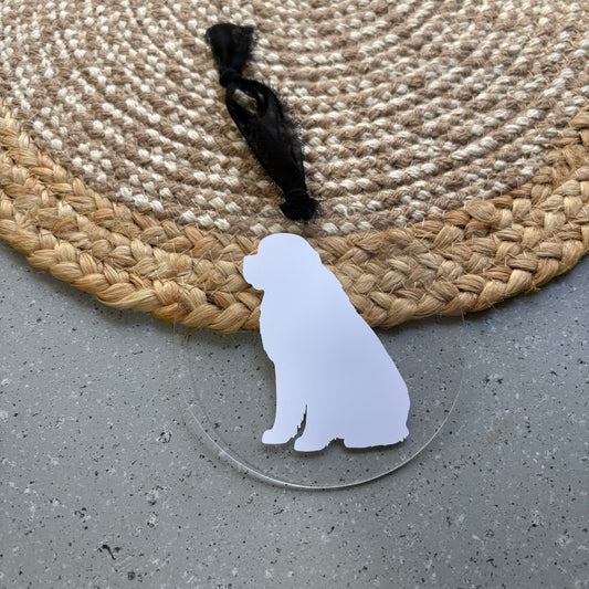 Newfie Newfoundland Custom Giant Breed Christmas Ornament Acrylic Gift