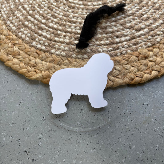 Old English Sheepdog Custom Giant Breed Christmas Ornament Acrylic Gift
