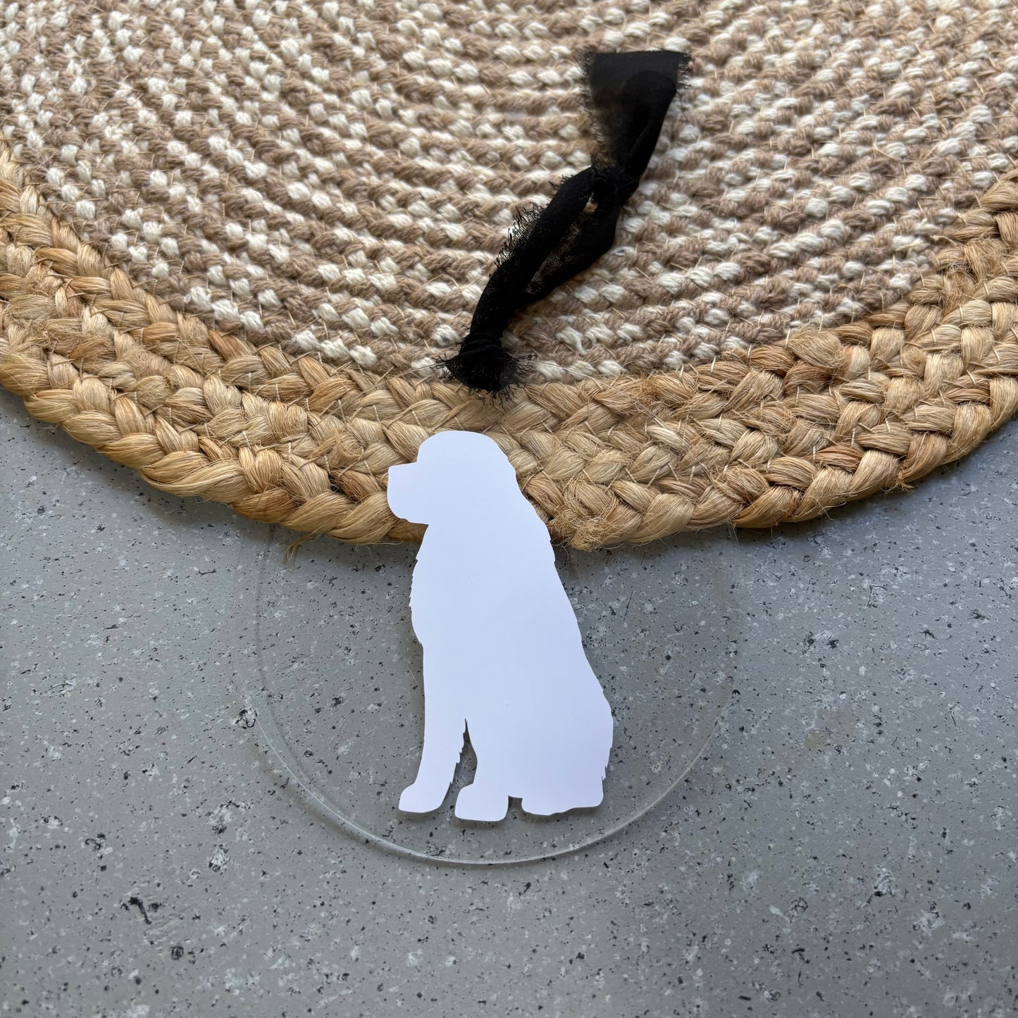 Saint Bernard Custom Giant Breed Christmas Ornament Acrylic Gift
