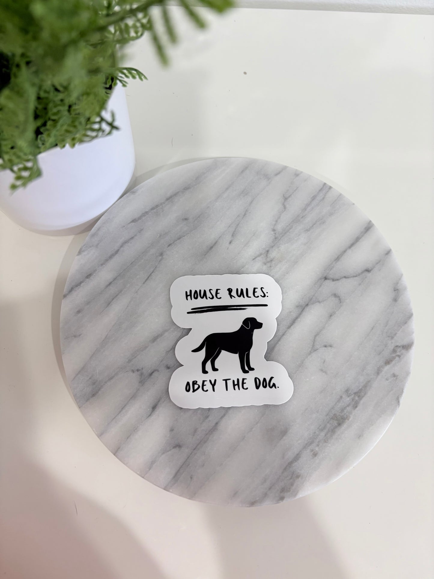 House Rules Dog Breed Specific Minimalistic Stickers