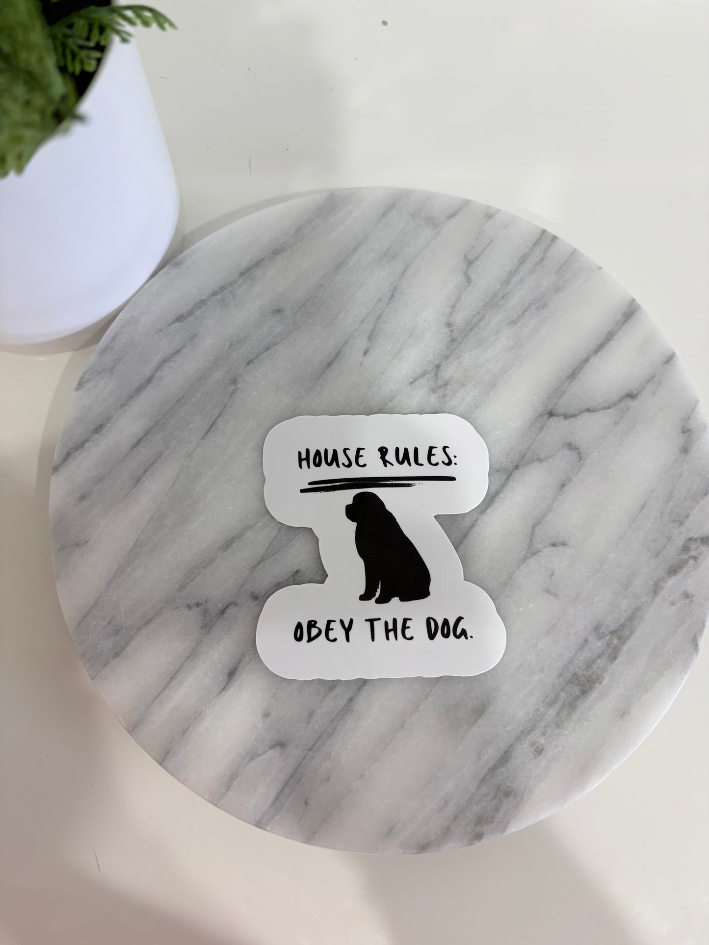 House Rules Dog Breed Specific Minimalistic Stickers