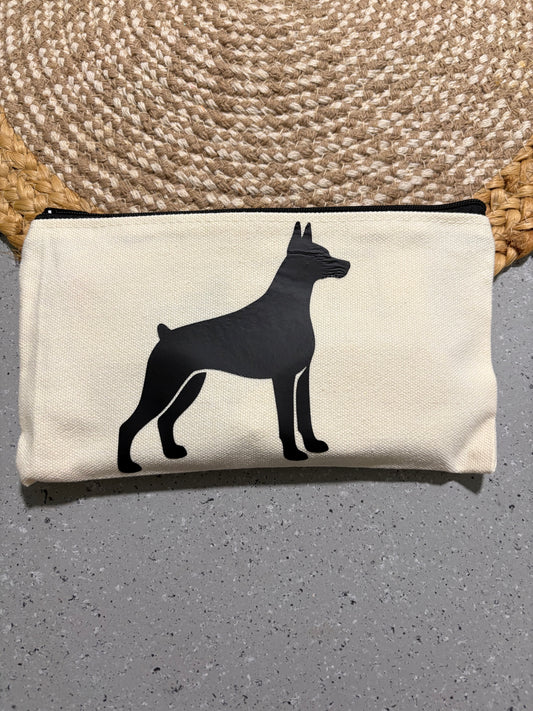 Dobermann Giant Breed Cosmetic Travel Bag Gift for Big Dog Lovers