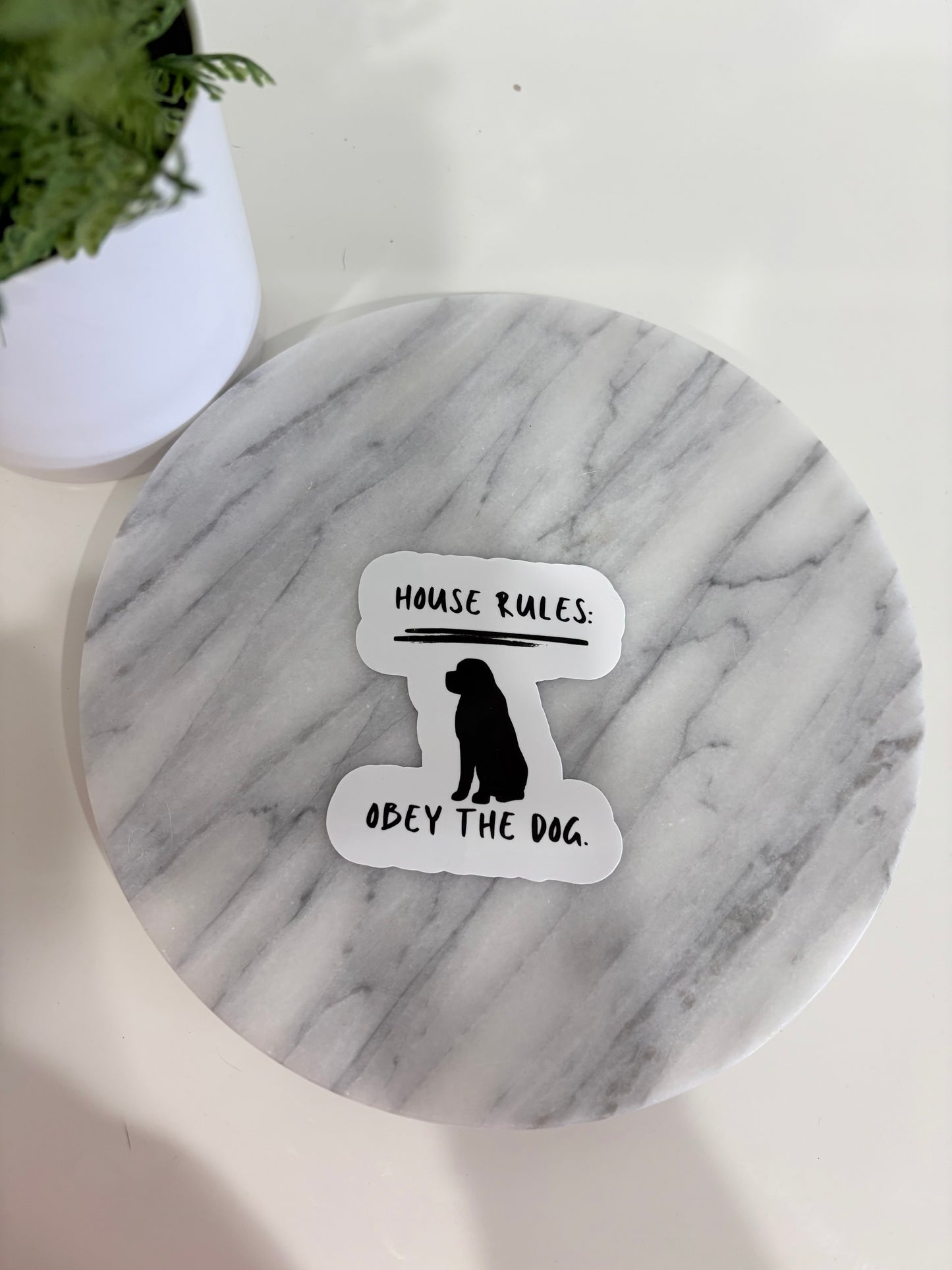 House Rules Dog Breed Specific Minimalistic Stickers
