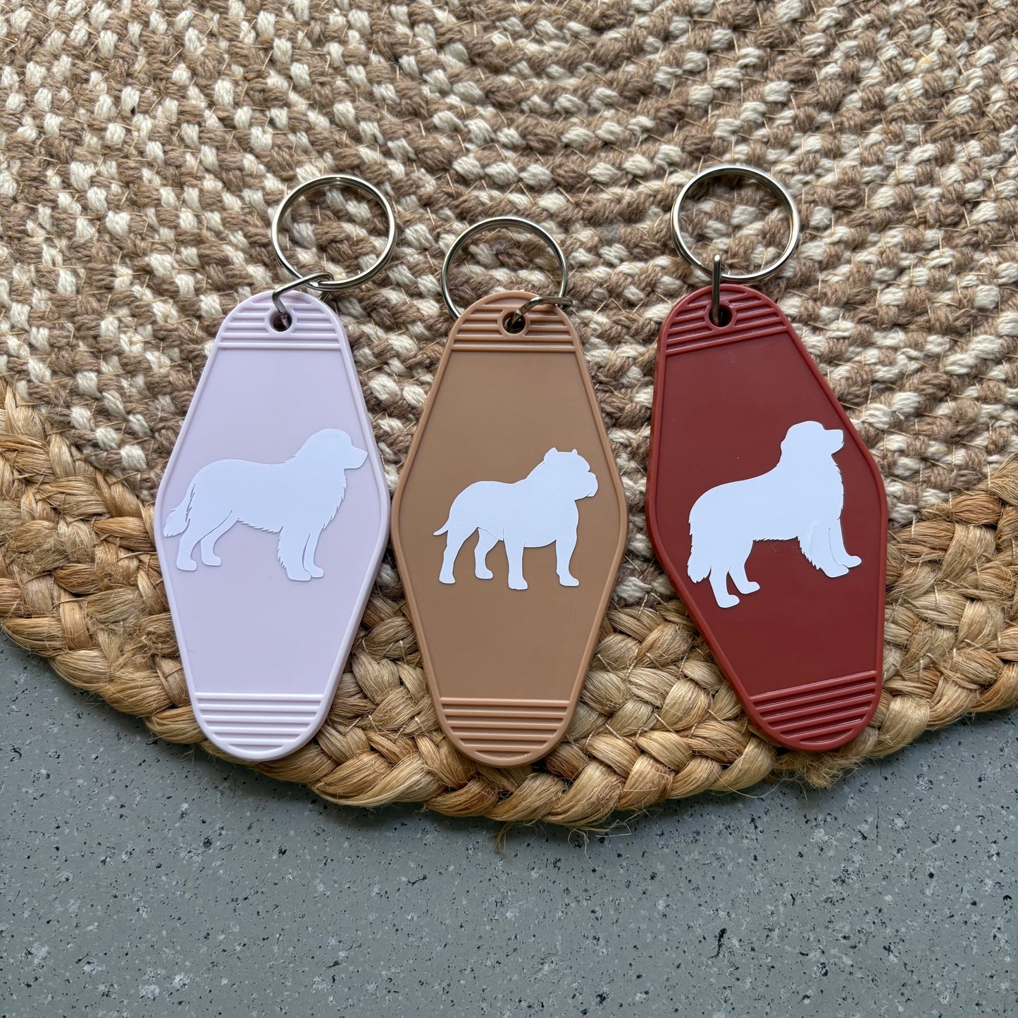 Size Matters Big Dog Motel Keychain Personalized Dog Mom Gift Under $5