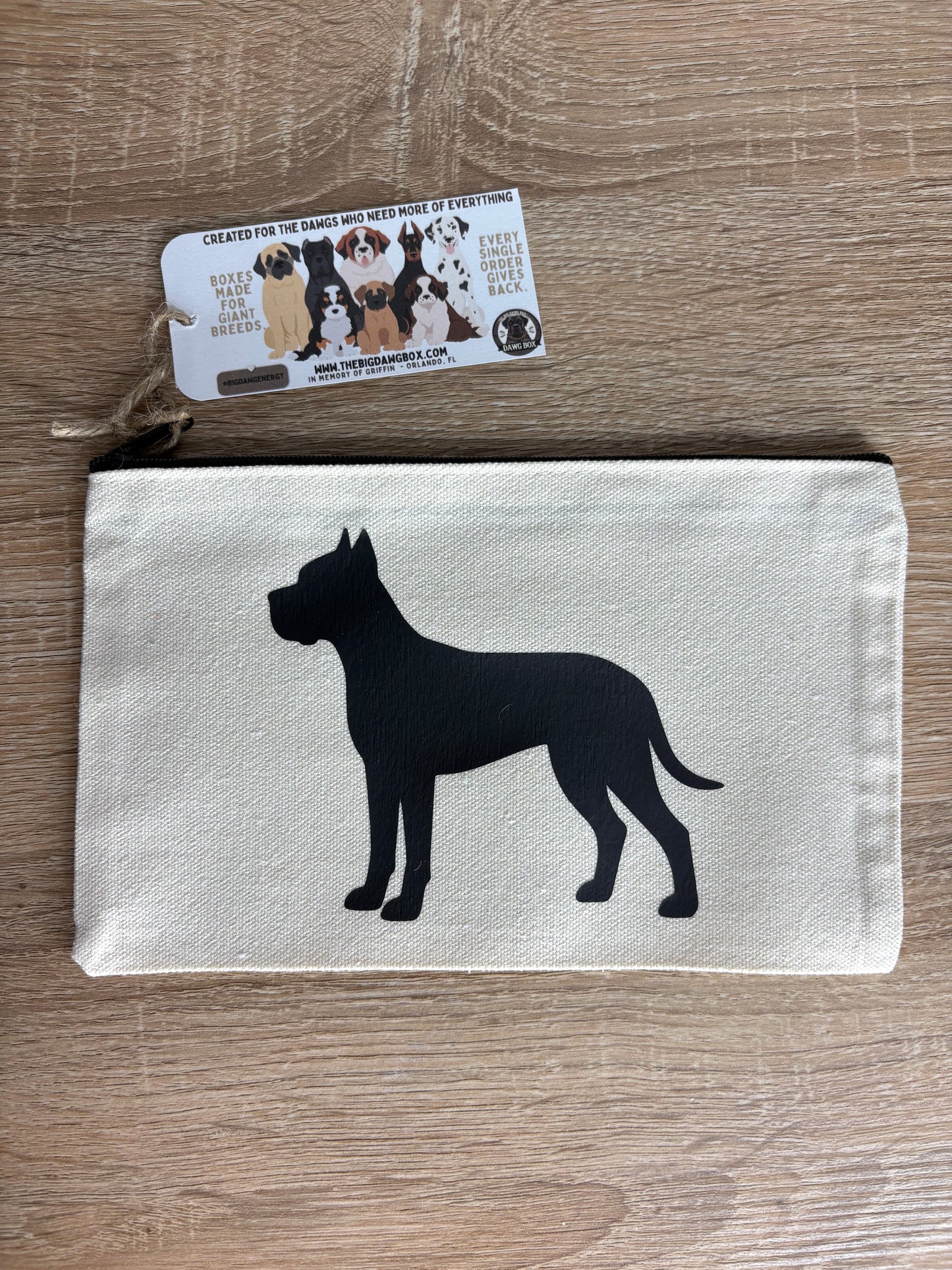 Cane Corso Custom Giant Breed Cosmetic Travel Bag Gift for Big Dog Lovers