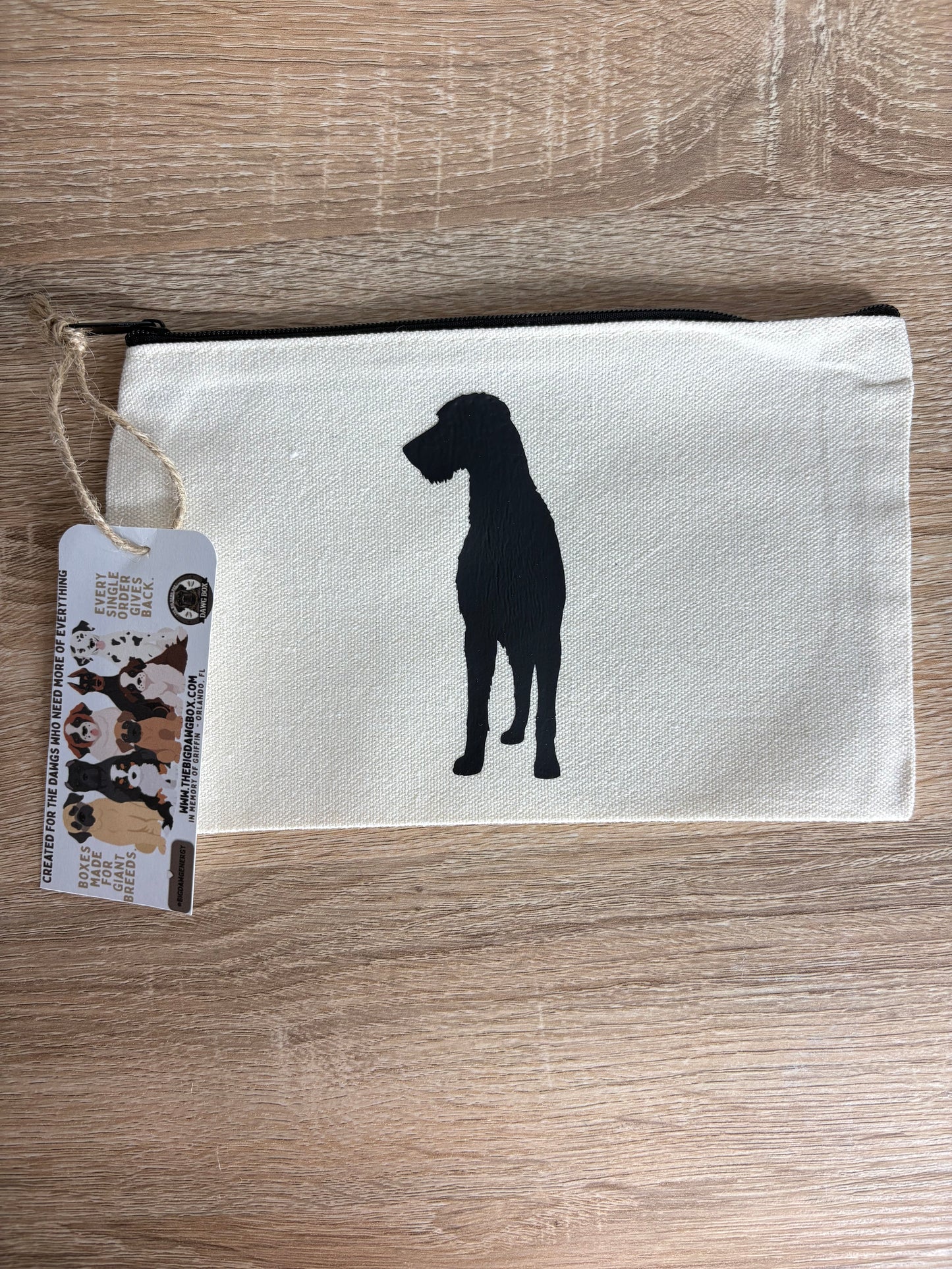 Irish Wolfhound Custom Giant Breed Cosmetic Travel Bag Gift for Big Dog Lovers