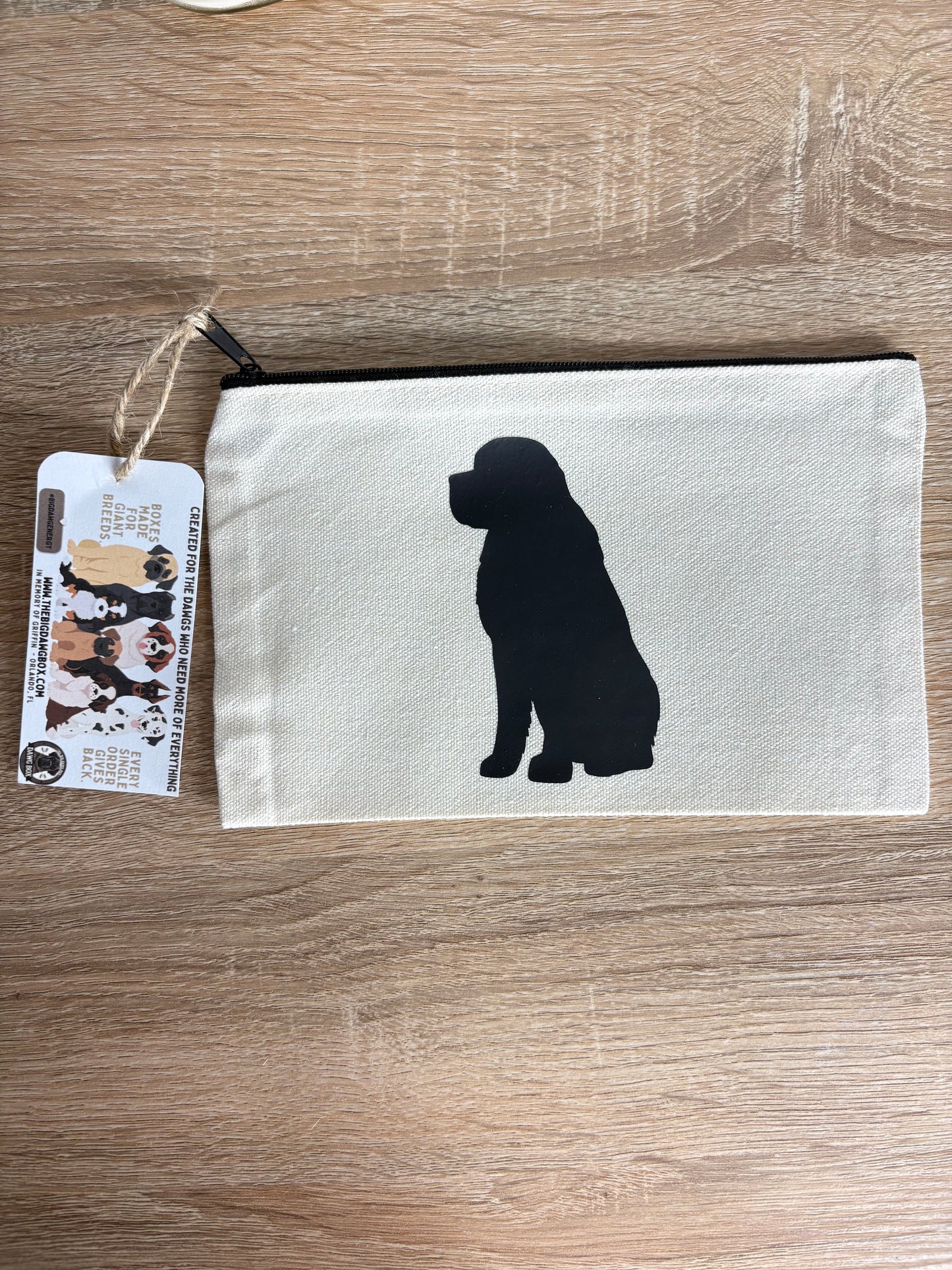 St. Bernard Custom Giant Breed Cosmetic Travel Bag Gift for Big Dog Lovers