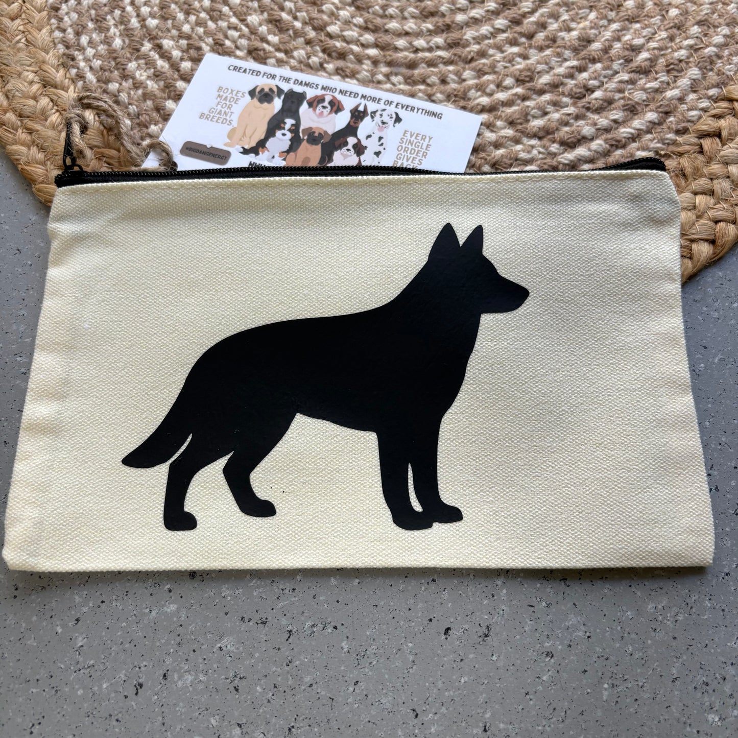 German Shepard Giant Breed Cosmetic Travel Bag Gift for Big Dog Lovers
