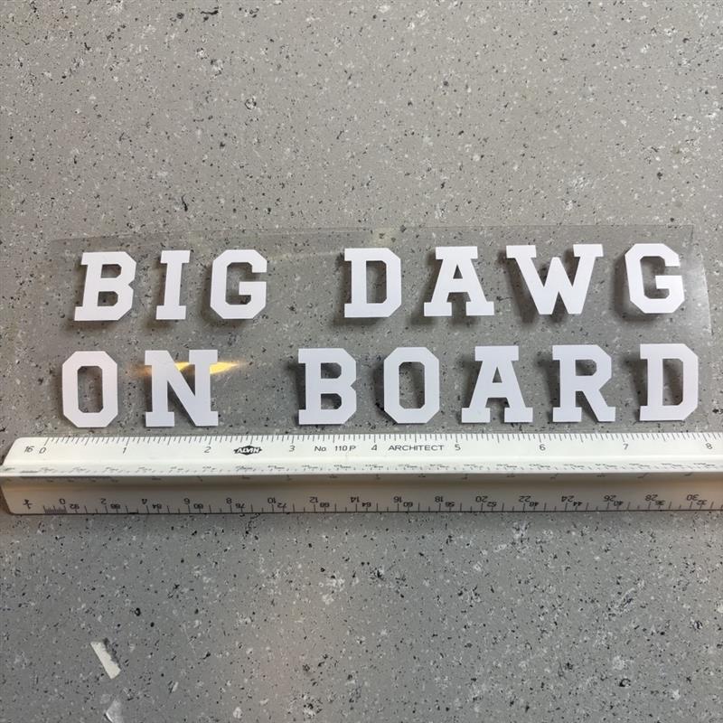 Big Dawg On Board Giant Breed Big Dog Bumper Sticker